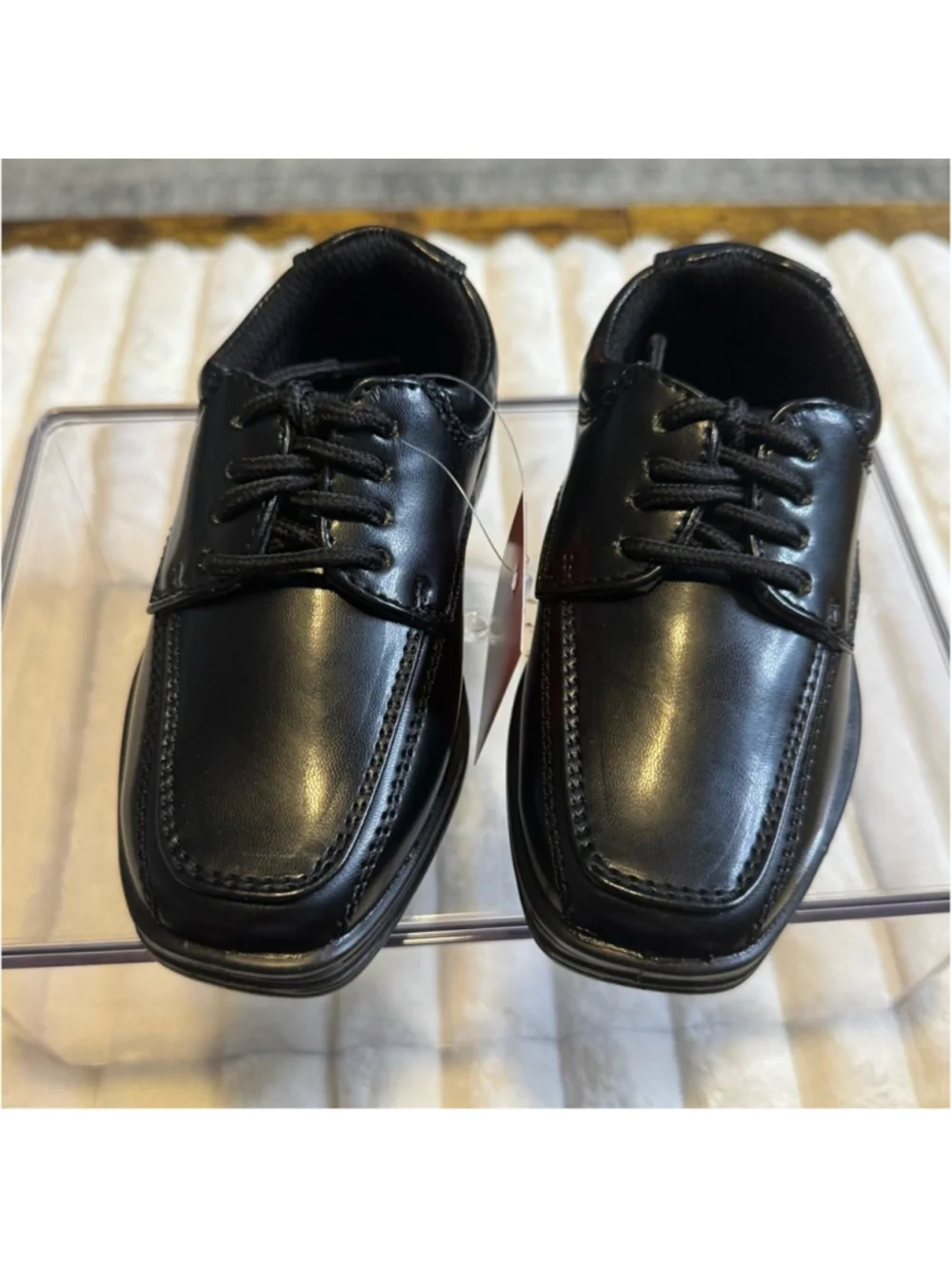 Deer Stags Black Kids Formal Dress Shoes 7T